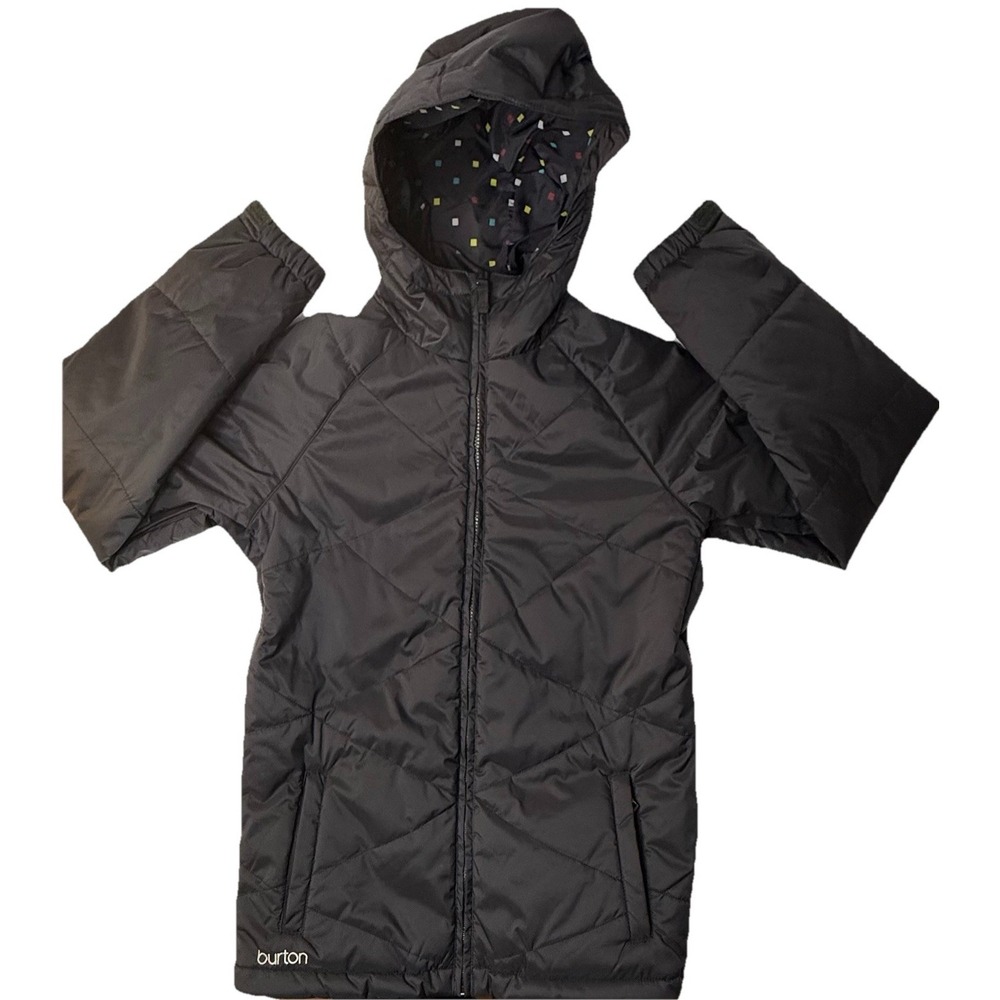 Burton Snowboarding Ski Puffer Jacket Women Size XS Black Quilted Sporty Skiing‎